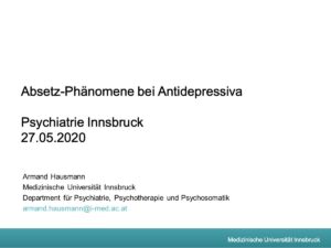 Hausmann AD Absetzphanomene Innsbruck 27.05.2020