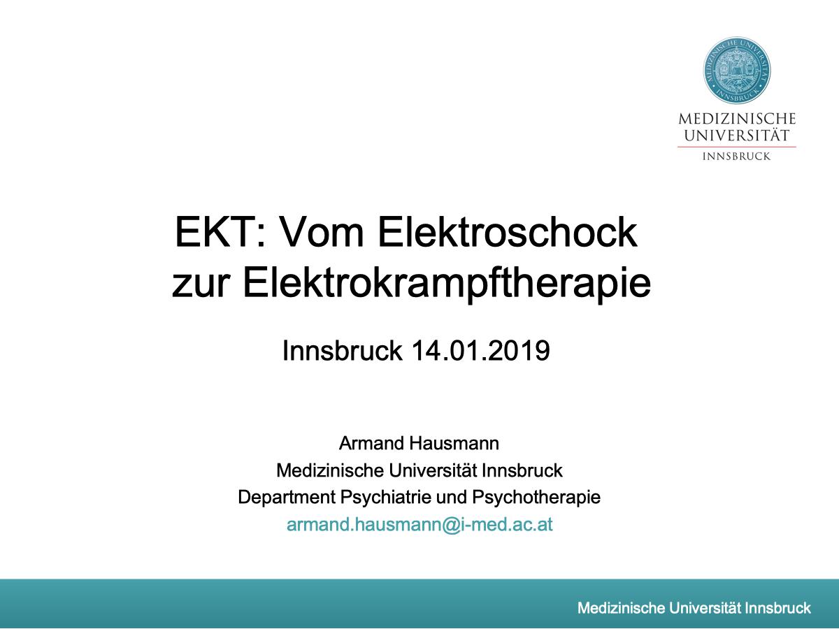 EKT: Vom Elektroschock zur Elektrokrampftherapie - Psychiater