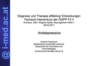 Hausmann FA Ausbildung Antidepressiva 12.09.2011 final