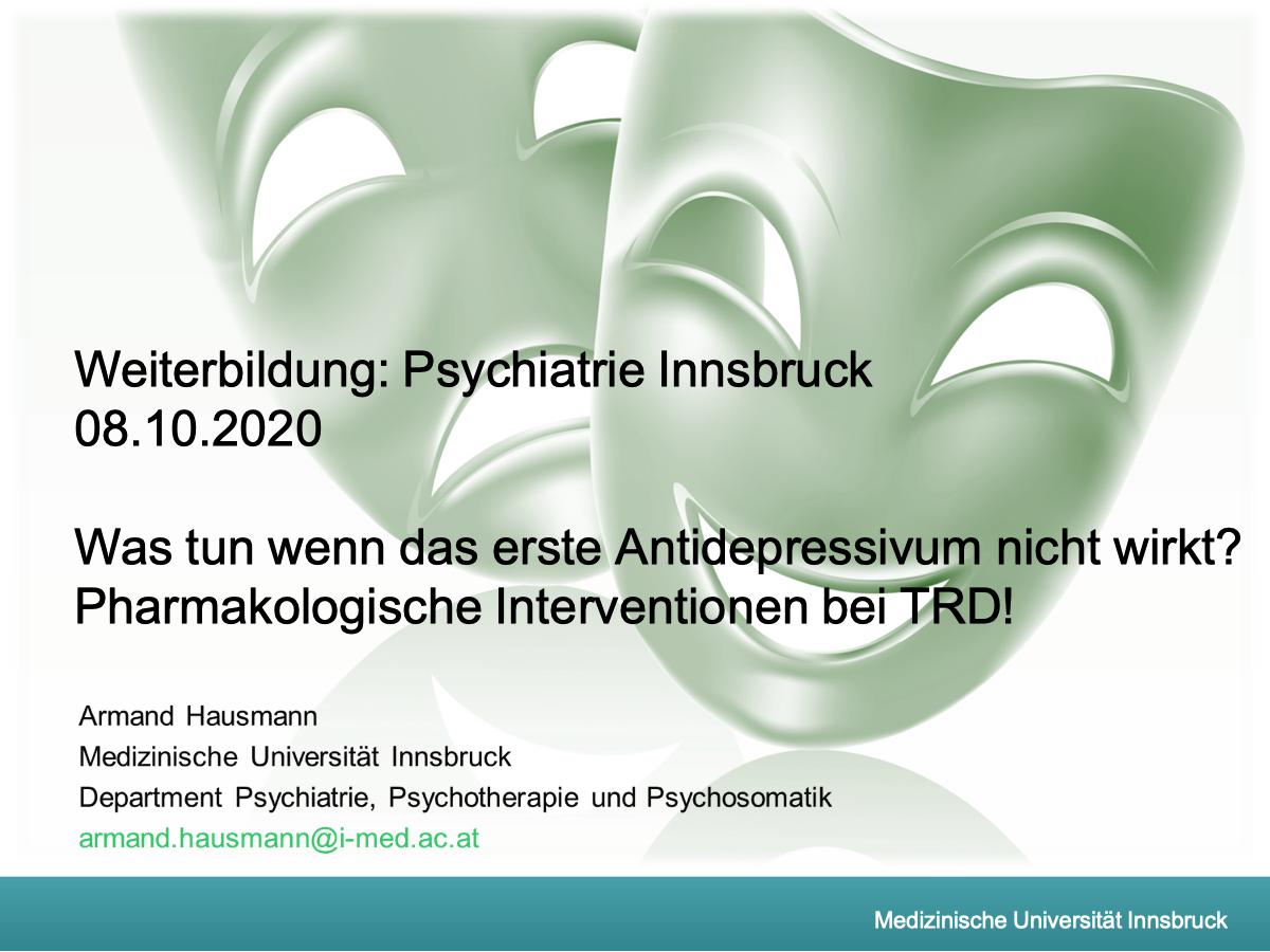 Pharmakologische Interventionen bei TRD! - Psychiater